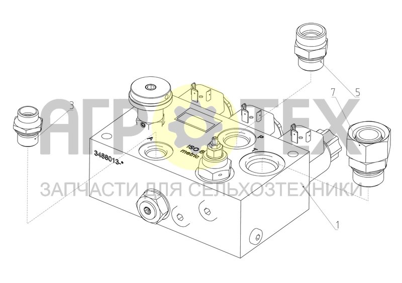 Чертеж Блок гидравлический (101.09.87.530)